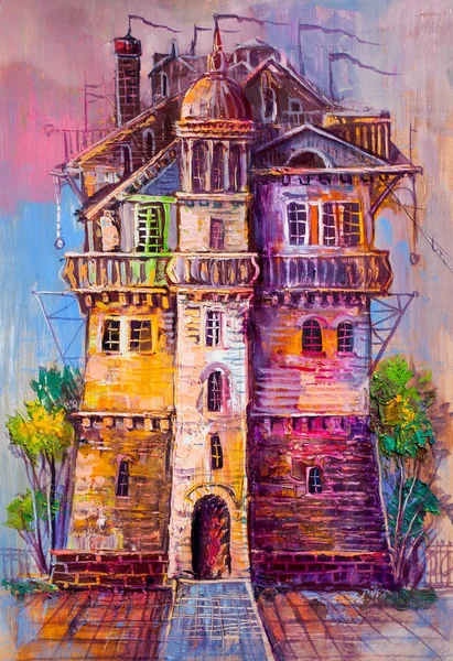 Antik kale, Yağlıboya Resim.