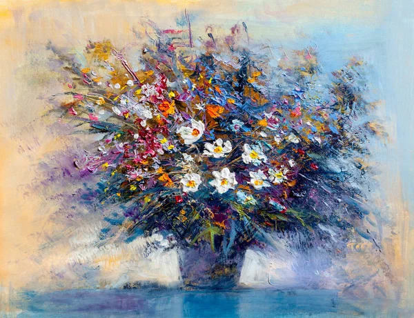 Oil painting flowers