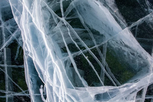 Textura de hielo fondo de primer plano. — Foto de Stock