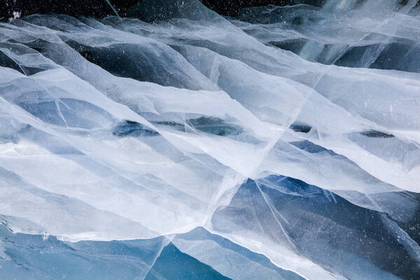 Ice texture closeup background.