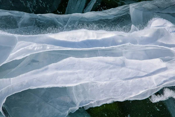 Textura de hielo fondo de primer plano. — Foto de Stock