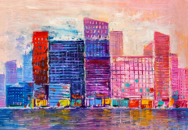 都市の建物の抽象絵画— ストックイラストレーション by © sbelov