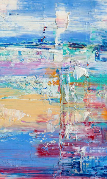 Abstrakte Kunst Hintergrund Moderne Kunst Mehrfarbige Helle Textur Ölmalerei — Stockfoto