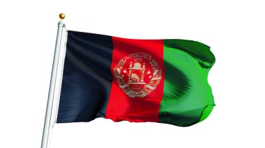 Afganistan bayrağı, kırpma yolu alfa kanal şeffaflık ile izole