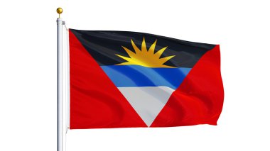 Antigua and Barbuda flag, isolated with clipping path alpha channel transparency clipart