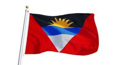 Antigua and Barbuda flag, isolated with clipping path alpha channel transparency clipart
