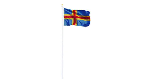 Aland Adaları bayrağı, kırpma yolu alfa kanal şeffaflık ile izole — Stok fotoğraf