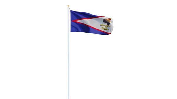 Bandera de Samoa Americana, aislada con transparencia de canal alfa de ruta de recorte —  Fotos de Stock
