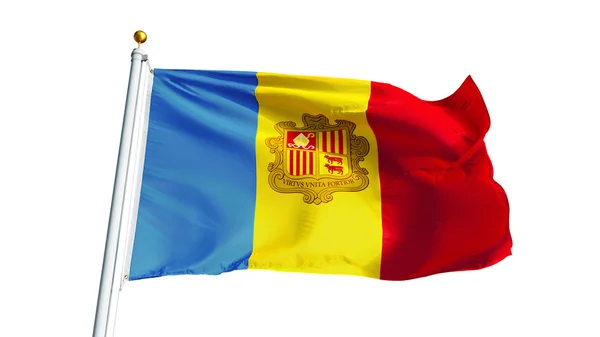 Флаг Андорры, изолированный с прозрачностью альфа-канала — стоковое фото