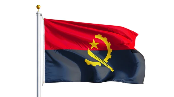 Angola flagga, isolerad med urklippsbana alfakanal genomskinlighet — Stockfoto