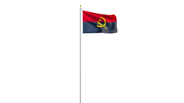 Bandeira de Angola, isolada com transparência de canal alfa de via de recorte — Fotografia de Stock