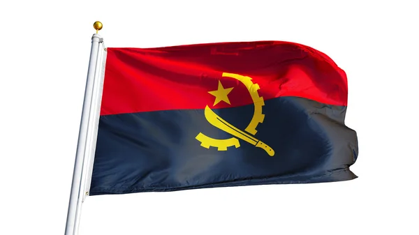 Angola flag, isoliert mit clipping path alpha channel transparent — Stockfoto