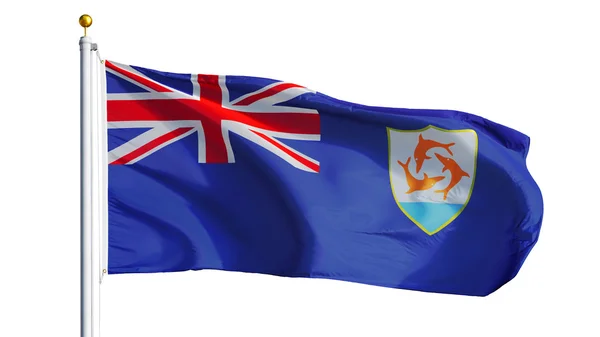 Bandeira de Anguilla, isolada com transparência de canal alfa de caminho de recorte — Fotografia de Stock