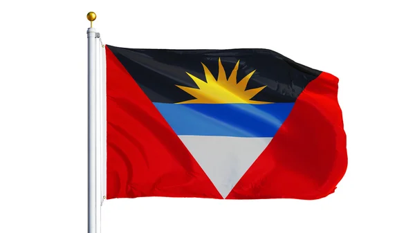 Vlag van Antigua en Barbuda, geïsoleerd met uitknippad alfakanaal transparantie — Stockfoto