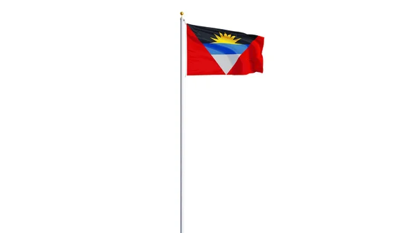 Vlag van Antigua en Barbuda, geïsoleerd met uitknippad alfakanaal transparantie — Stockfoto
