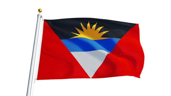 Bandiera Antigua e Barbuda, isolata con trasparenza del canale alfa del percorso di ritaglio — Foto Stock