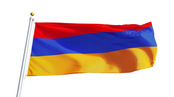 Bandeira da Armênia, isolada com transparência de canal alfa de caminho de recorte — Fotografia de Stock