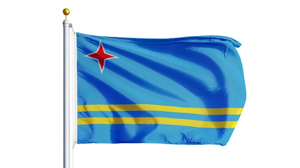 Aruba vlajka, izolované s ořezovou cestou alfa kanál průhlednost — Stock fotografie