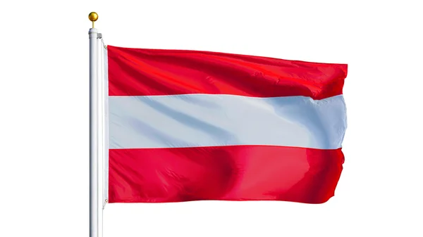 Flaga Austrii, izolowana z przezroczystością kanału alfa ścieżki przycinającej — Zdjęcie stockowe