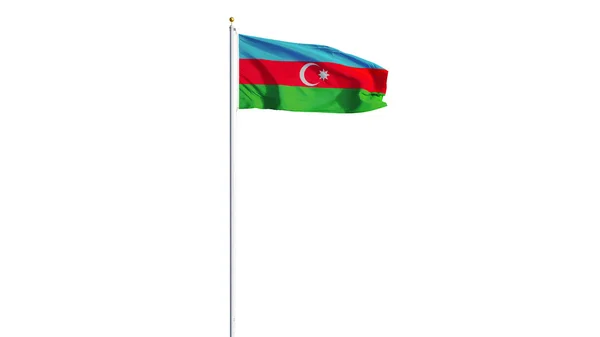 Azerbaycan bayrağı, kırpma yolu alfa kanal şeffaflık ile izole — Stok fotoğraf