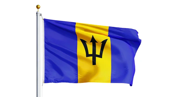 Барбадос прапор, ізольований з відсічним контуром альфа-канал прозорість — стокове фото