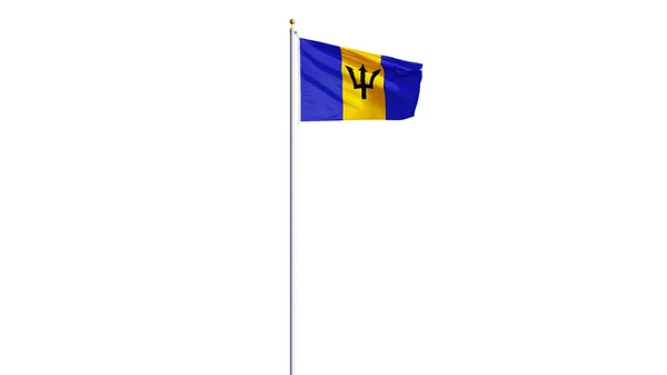 Barbados Flagge, isoliert mit Clipping-Pfad Alpha-Kanal Transparenz — Stockfoto