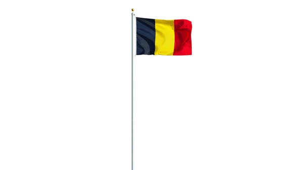 Bandera de Bélgica, aislada con ruta de recorte transparencia del canal alfa —  Fotos de Stock