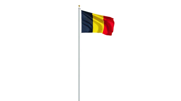 Bandera de Bélgica, aislada con ruta de recorte transparencia del canal alfa — Foto de Stock