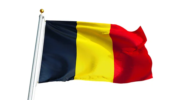 Belgien Flagge, isoliert mit Clipping-Pfad Alpha-Kanal Transparenz — Stockfoto