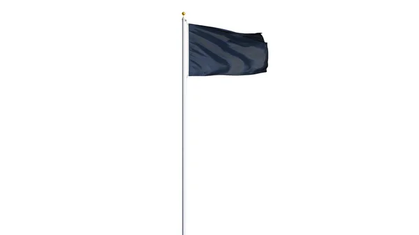 Dunkelschwarze Flagge, isoliert mit Clipping-Pfad Alpha-Kanal-Transparenz — Stockfoto