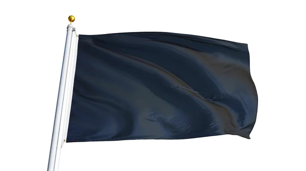 Темный черный флаг, изолированный с прозрачностью альфа-канала — стоковое фото