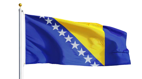Bandiera Bosnia-Erzegovina, isolata con percorso di ritaglio trasparenza canale alfa — Foto Stock