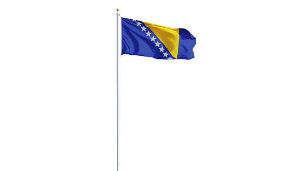 Vlag van Bosnië en Herzegovina, geïsoleerd met knippen pad alfakanaal transparantie — Stockfoto