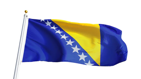 Bandeira da Bósnia e Herzegovina, isolada com transparência do canal alfa da via de recorte — Fotografia de Stock