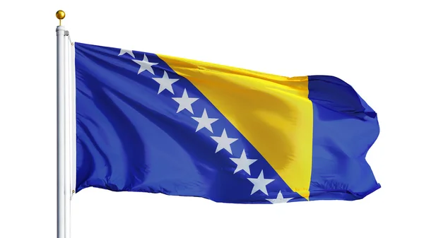 Βοσνία και Ερζεγοβίνη σημαία, απομονωμένη με απόκομμα διαδρομή κανάλι άλφα διαφάνεια Royalty Free Φωτογραφίες Αρχείου