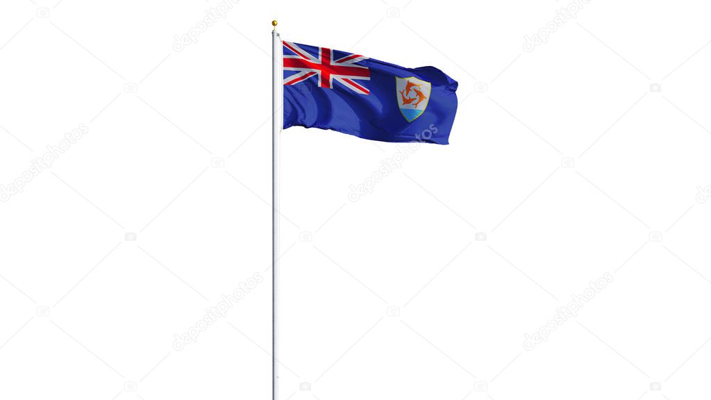 Anguilla flag, isolated with clipping path alpha channel transparency