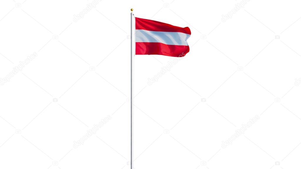 Austria flag, isolated with clipping path alpha channel transparency