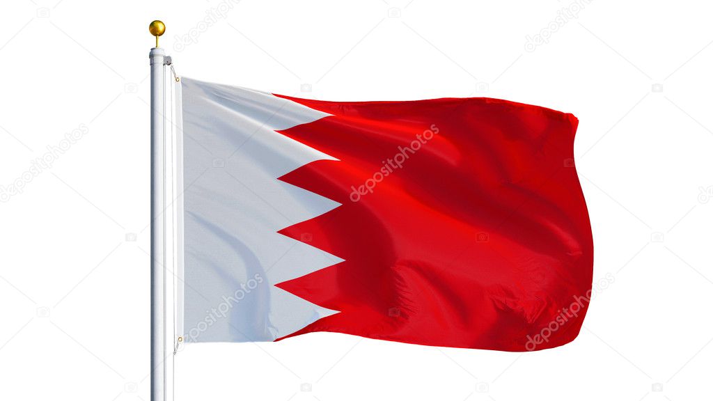 Bahrain flag, isolated with clipping path alpha channel transparency