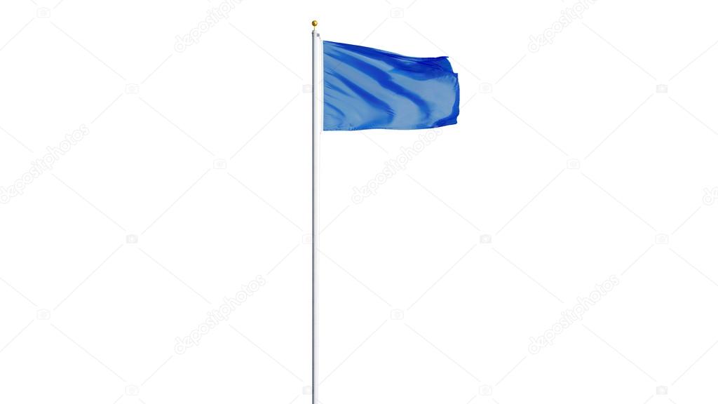 Light blue flag, isolated with clipping path alpha channel transparency