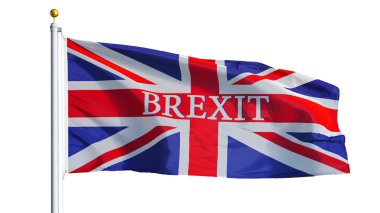 Büyük Britanya Brexit bayrağı, kırpma yolu alfa kanal şeffaflık ile izole