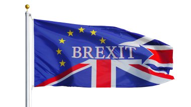Büyük Britanya Brexit bayrağı, kırpma yolu alfa kanal şeffaflık ile izole