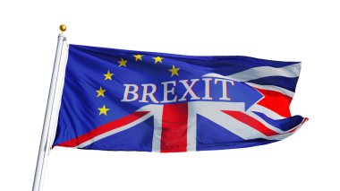 Büyük Britanya Brexit bayrağı, kırpma yolu alfa kanal şeffaflık ile izole