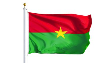 Burkina Faso bayrağı, kırpma yolu alfa kanal saydamlığı ile izole