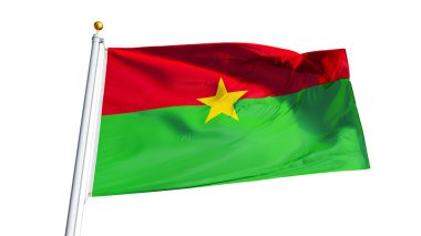 Burkina Faso bayrağı, kırpma yolu alfa kanal saydamlığı ile izole