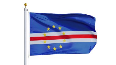 Cape Verde bayrağı, kırpma yolu alfa kanal saydamlığı ile izole