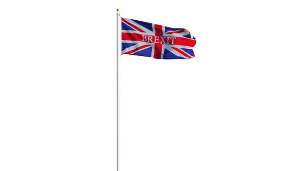 Große britische Brexit-Flagge, isoliert mit Clipping-Pfad Alpha-Kanal-Transparenz — Stockfoto