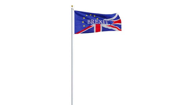 Große britische Brexit-Flagge, isoliert mit Clipping-Pfad Alpha-Kanal-Transparenz — Stockfoto