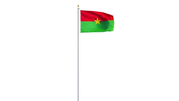 Burkina Faso zászló, izolált Vágógörbe alfa-csatorna átláthatóság — Stock Fotó