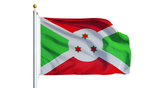 Drapeau Burundi, isolé avec chemin de coupure alpha canal transparence — Photo