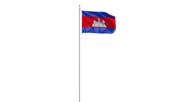 Bandera de Camboya, aislada con transparencia del canal alfa de la ruta de recorte — Foto de Stock